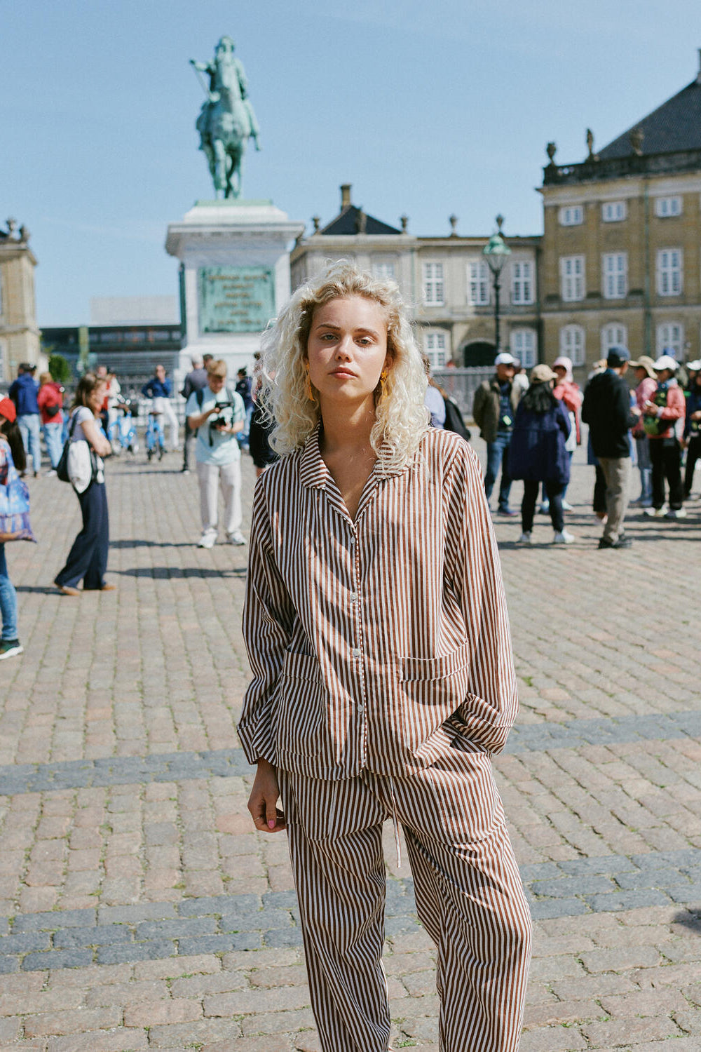 Nuit pyjamassæt - Brown Stripes